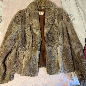 Rabbit fur coat